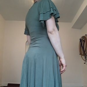 Green flowy dress worn once